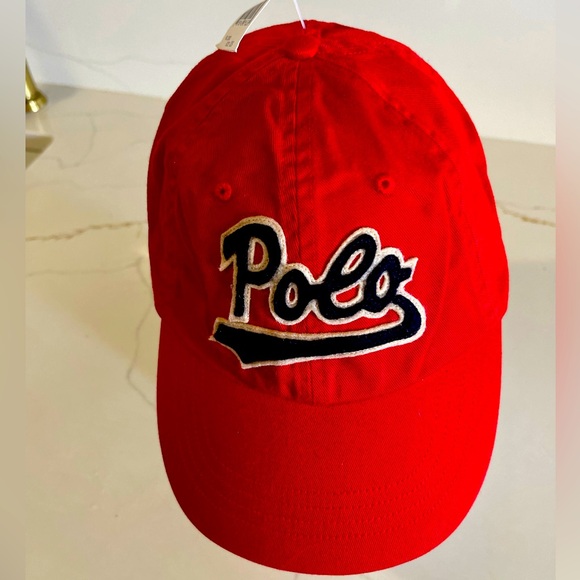 Polo Ralph Lauren vintage script hat graphic snowbeach USA bear p-wing